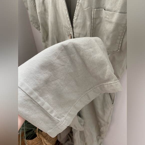 NWT Zara Khaki green jumpsuit size M - Picture 6 of 9